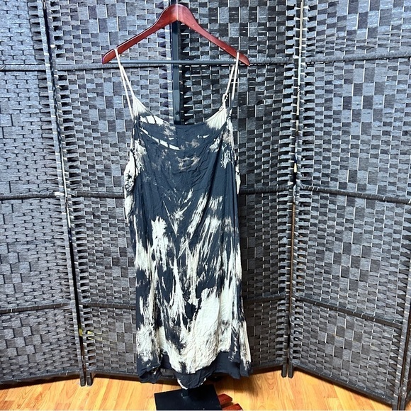 LA Blend off white & black Rayon Dress Overlay Coverup size 3X thin strap - Picture 6 of 6